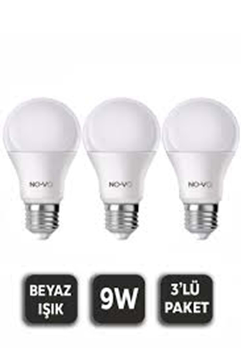 LEVA LED AMPUL 9W BEYAZ IŞIK 3 LÜ (1*70)