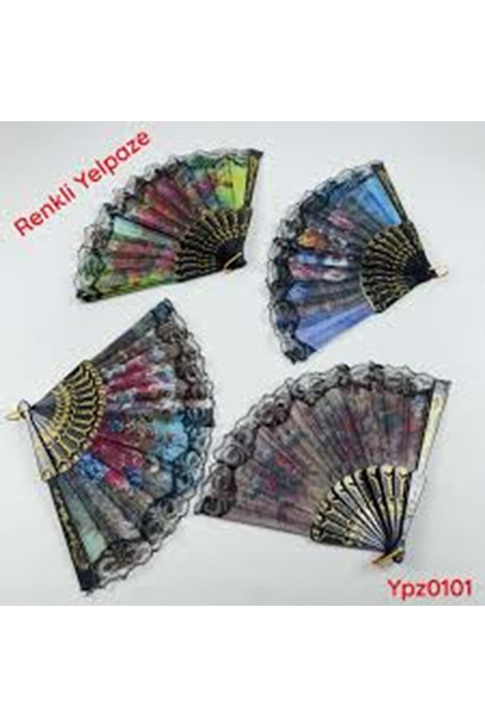 YÖN333 TÜLLÜ RENKLİ YELPAZE (1*12)
