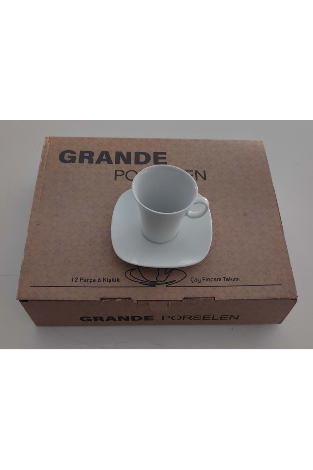 MMZ02CT00 GRANDE MİMOZA SADE ÇAY FİNCANI (1*6) OTEL LOKANTA PORSELEN