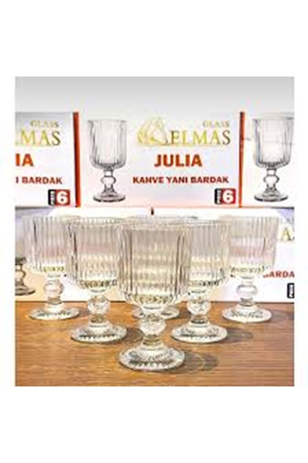 ELMAS JULİA 6LI AYAKLI KAHVE YANI BARDAK (1*12)