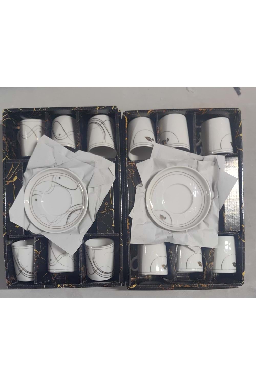 TLD100 İPEK DESENLİ KAHVE FİNCANI 6LI (1*6)