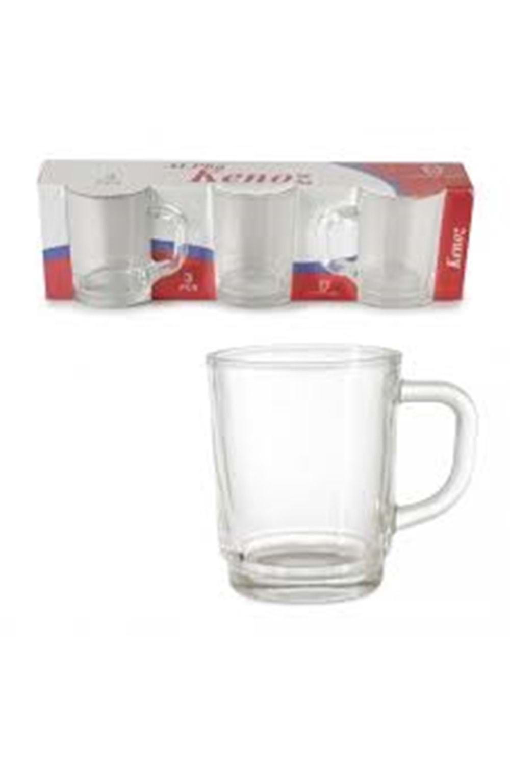 EKR225 EKRU CAM KUPA 3LÜ (1*16)