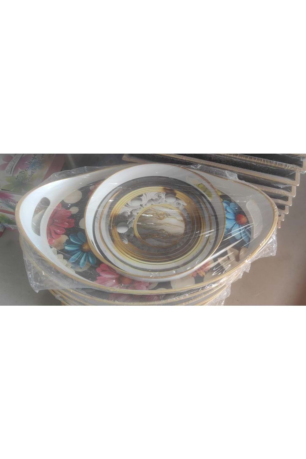 İSRA 5792 HİRA BEYAZ 2Lİ PLS TEPSİ (1*18)