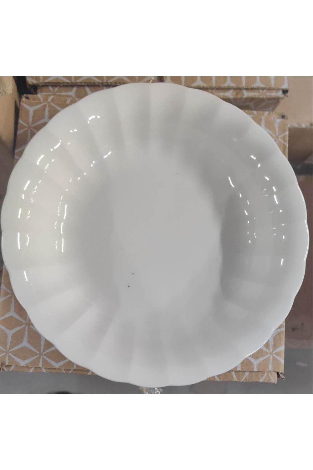 ARS 12151 PORSELEN PAPATYA 21CM YEMEK TABAK (1*6)