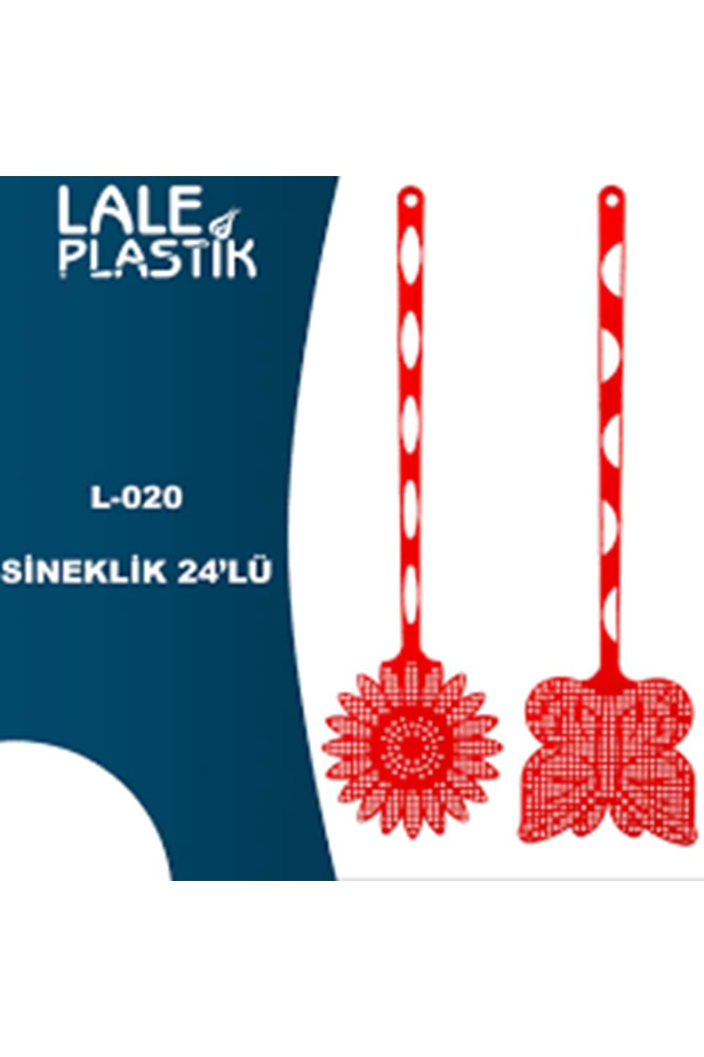 L020 LALE PLASTİK SİNEKLİK ŞAPLAK 24LÜ (1*24)