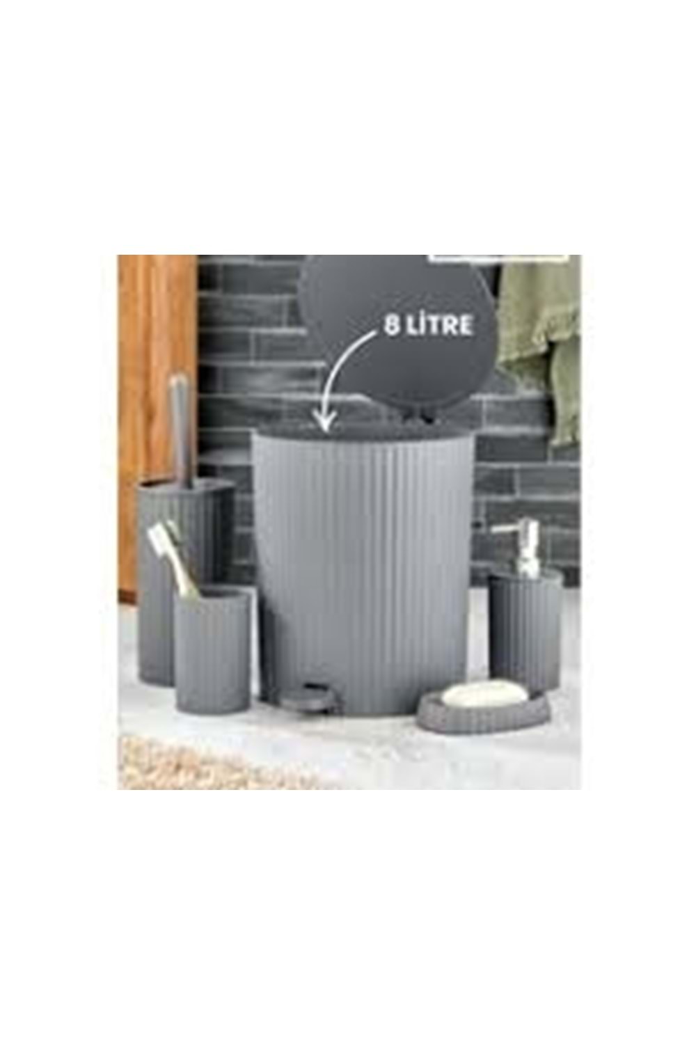 HOMİE LİNE YUVARLAK BANYO SETİ 5 PARÇA (1*6)