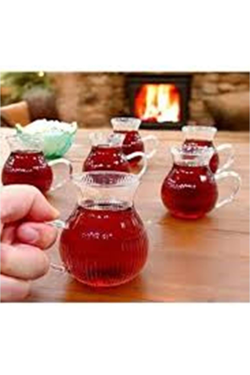 RAYAN ÇİZGİLİ KEYFİALA KULPLU ÇAY BARDAK 6LI (1*12)