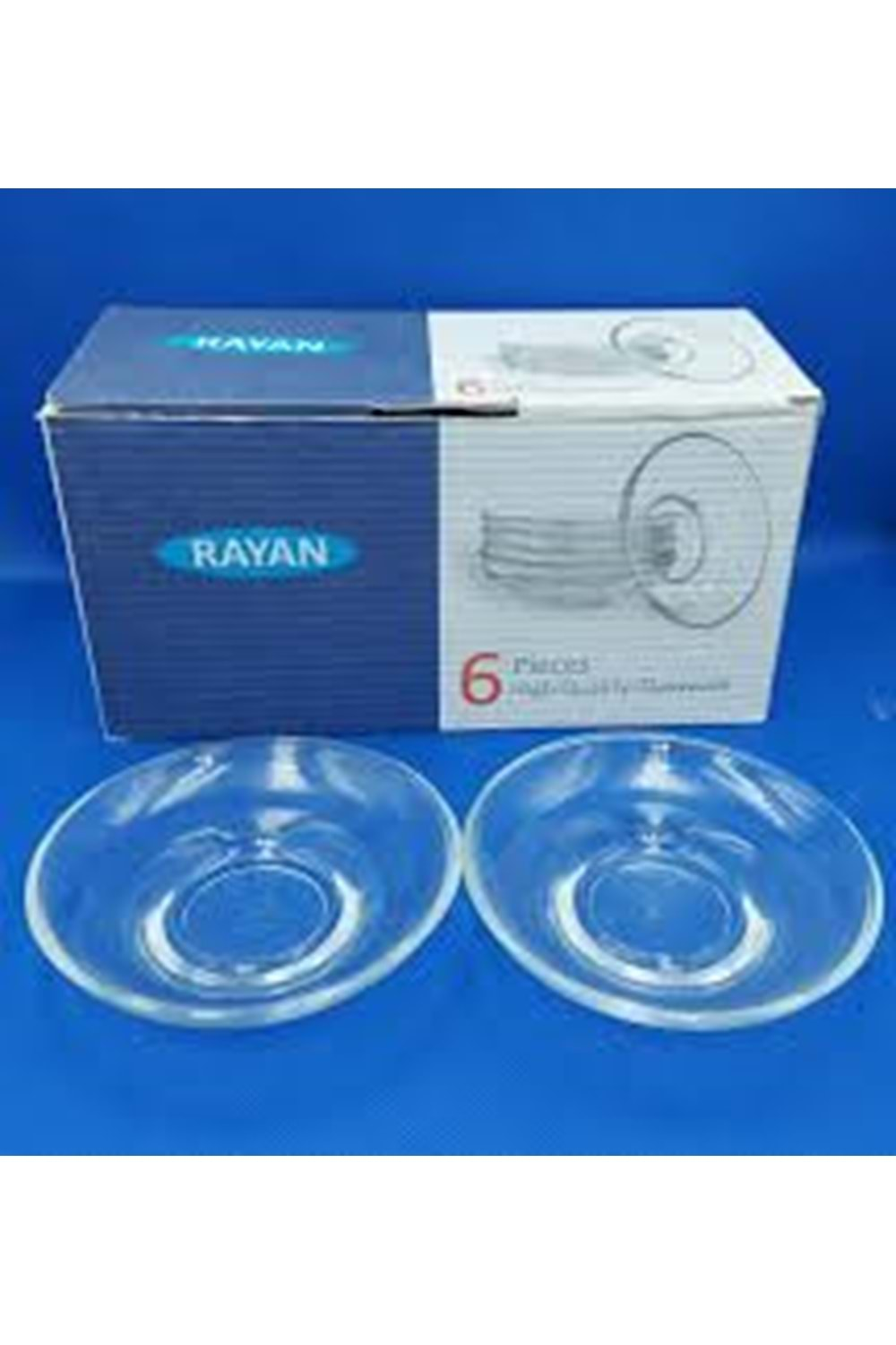 RAYAN SADE CAM ÇAY TABAK 6LI (1*12)