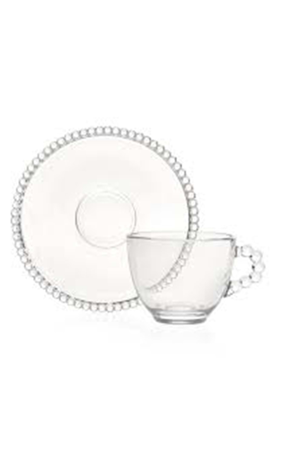 RAYAN PEARLY CAM ÇAY FİNCANI BONCUKLU (1*4)