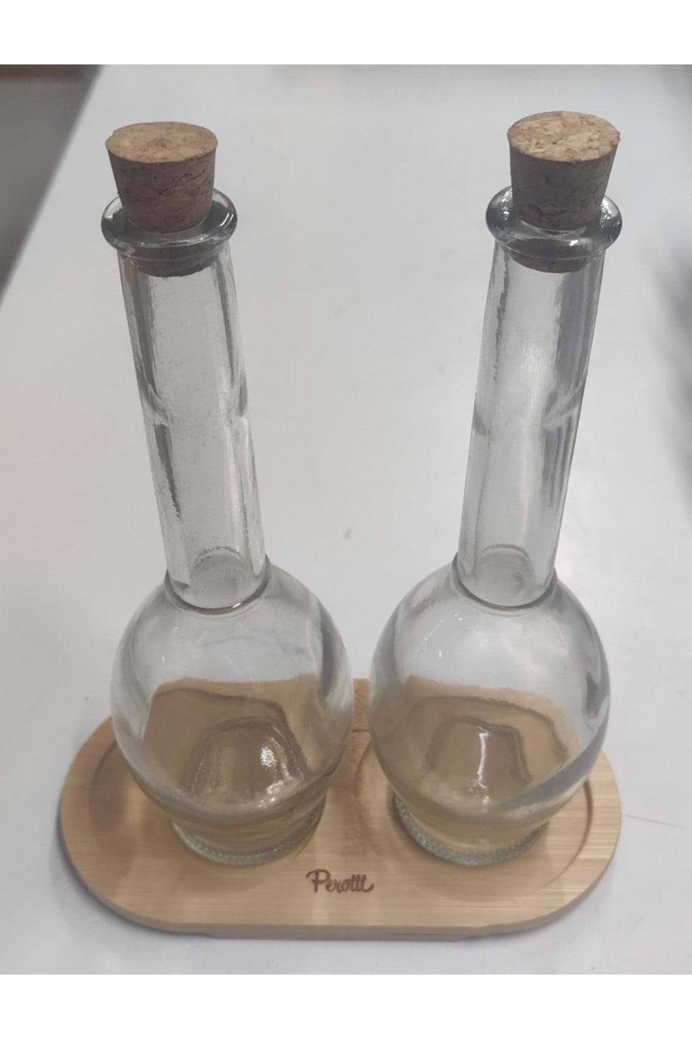 PEROTTİ 2Lİ CAM YAĞLIK-SİRKELİK BAMBU TABAKLI (1*24)