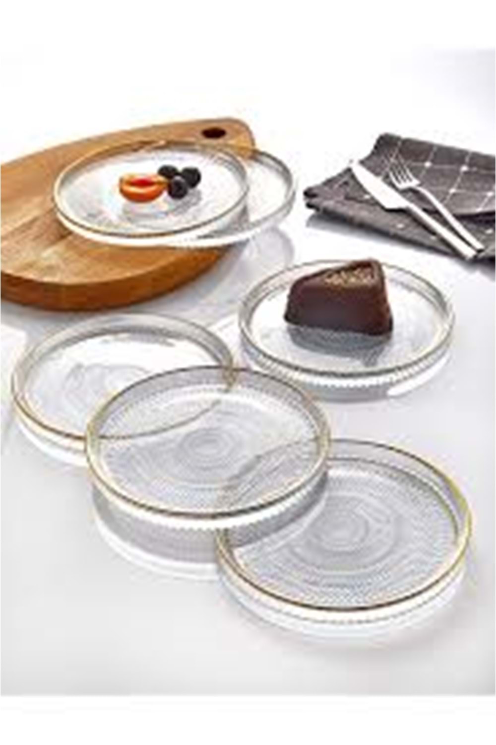 MAJESTİC 16CM 6LI YALDIZLI PASTA TABAK (1*8)