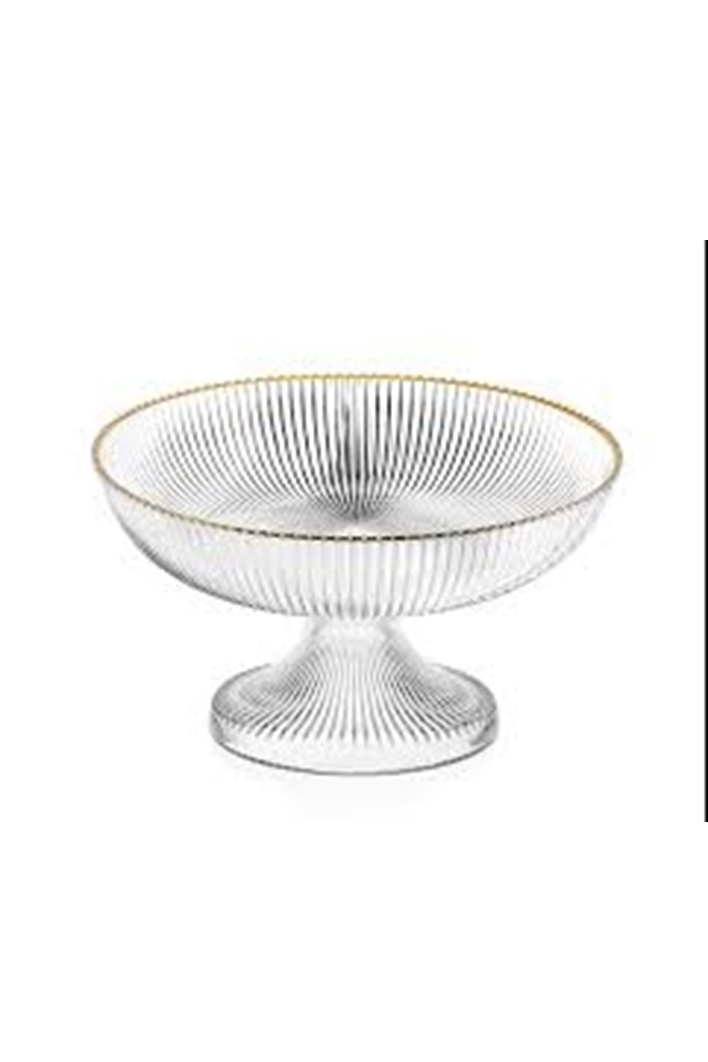 SGM13659 VALENZA 20CM PARİS CAM AYAKLI SUNUMLUK ALTIN YALDIZ(1*8)