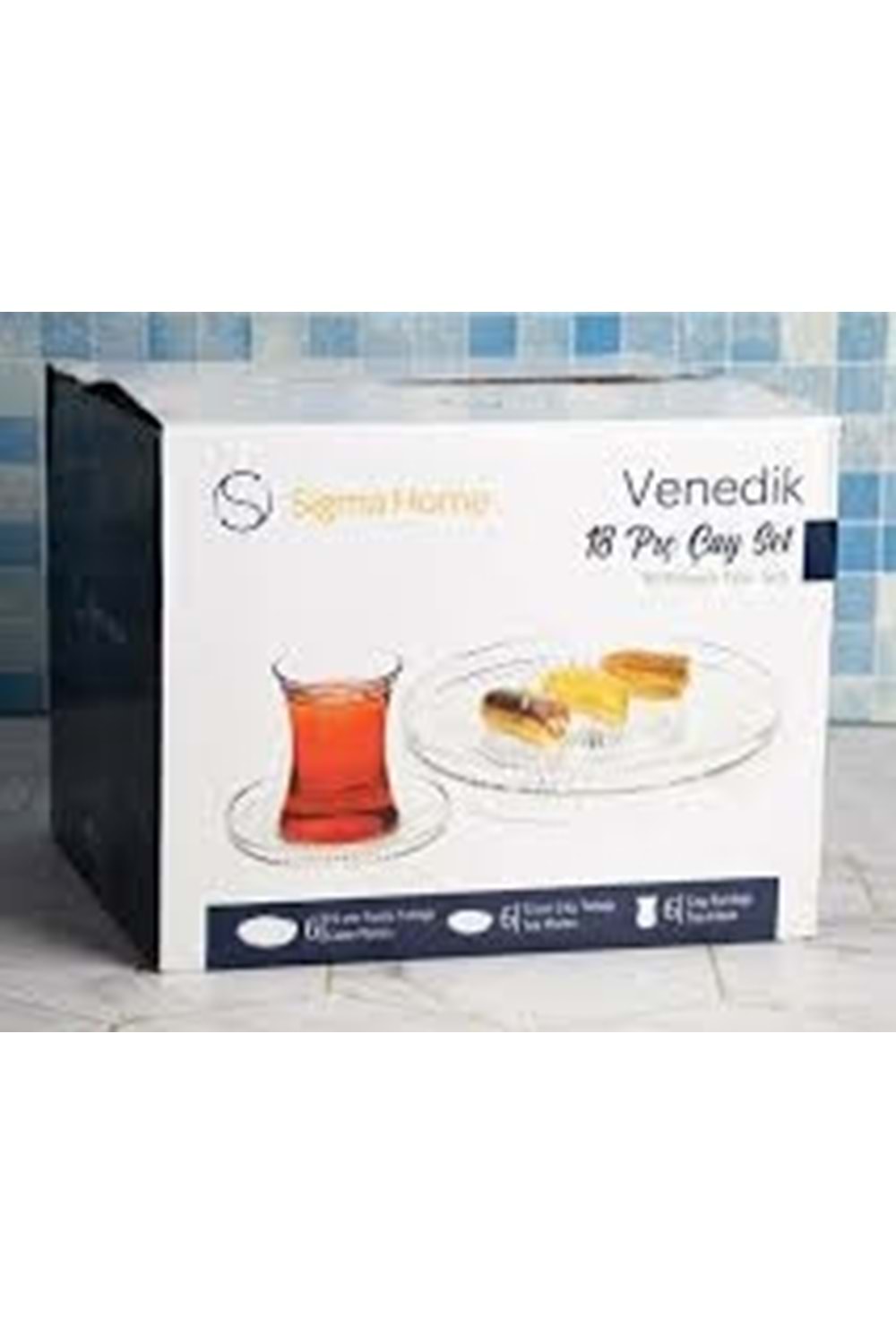 VENEDİK 18PRÇ ÇAY SETİ PASTA TABAKLI (1*2)13400 SİGMA