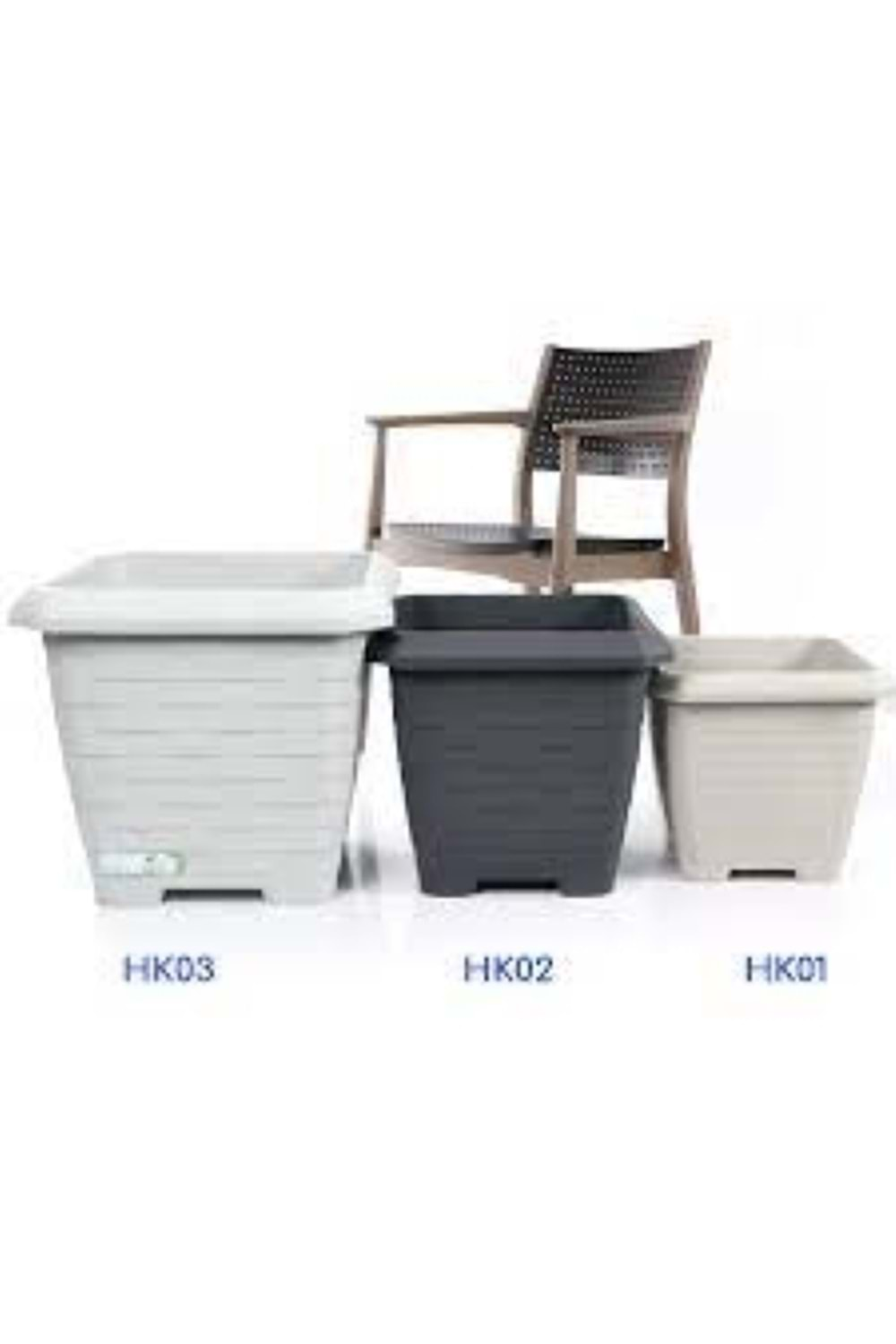 HİSAR 5 NO KARE SAKSI SERİNOVA 74,3 LT (Ebat:53,4x53,4x47)