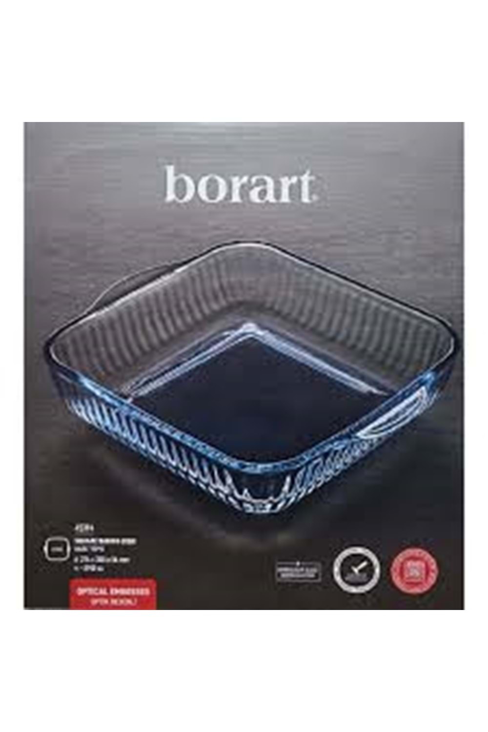 BORART BYK OPTİK KARE TEPSİ BORCAM