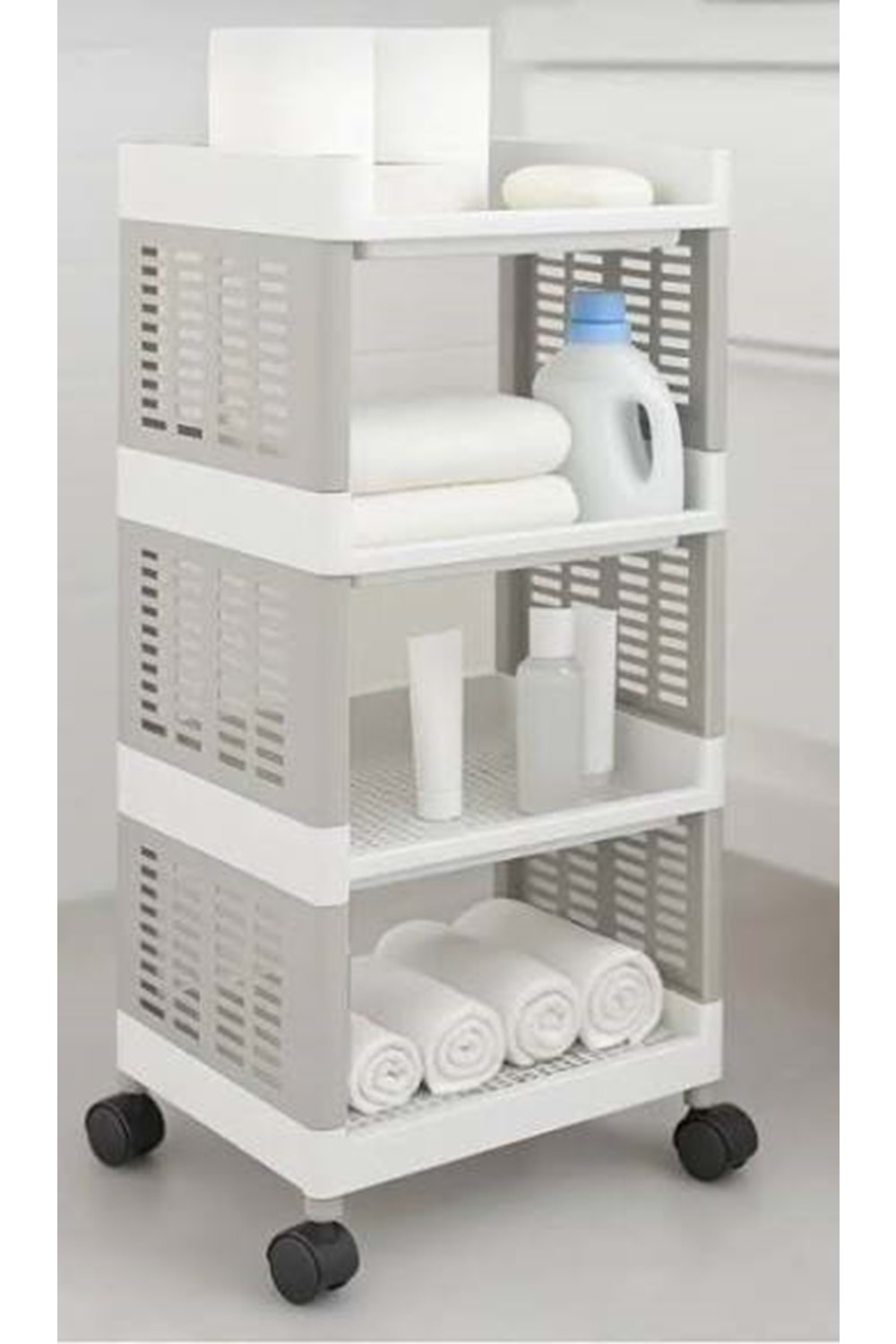 Y154 MAXEL 4LÜ TEKERLİ ORGANİZER SEBZELİK PLASTİK