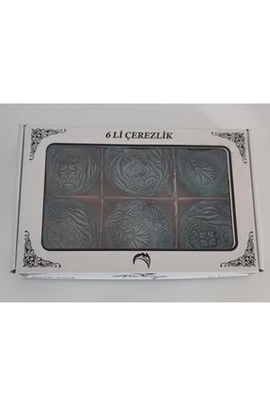 5CM RÖLYEFLİ KASE 6LI SERAMİK ÇEREZLİK (1*1)
