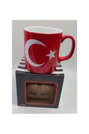 MİCRA TÜRK BAYRAKLI SERAMİK KUPA (1*36)