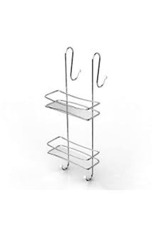 METAL KATLI ASKILI DUŞAKABİN ŞAMPUANLIK KROM KAPLAMA (1*12) EMESSA