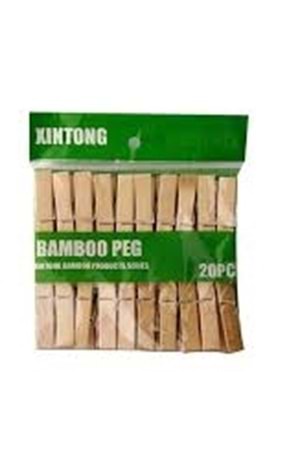 RA059 İTHAL 20Lİ AHŞAP BAMBU MANDAL (1*250)