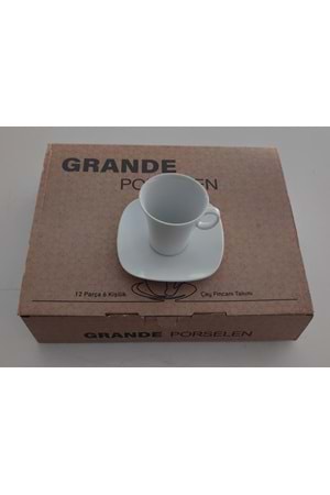 MMZ02CT00 GRANDE MİMOZA SADE ÇAY FİNCANI (1*6) OTEL LOKANTA PORSELEN