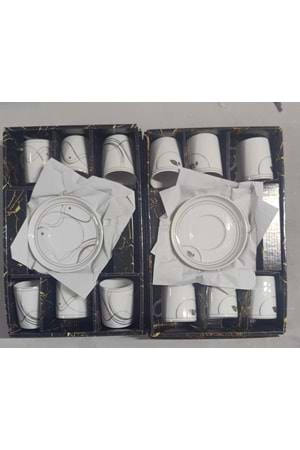 TLD100 İPEK DESENLİ KAHVE FİNCANI 6LI (1*6)