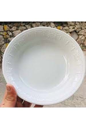 ARS 1751 PORSELEN PAPATYA 17CM YEMEK TABAK (1*6)