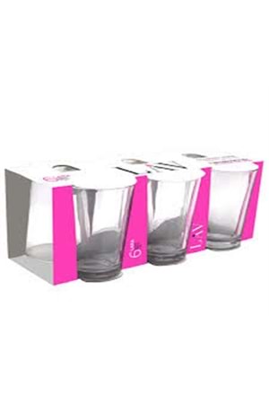 22010 6 LI DÜZ SU BARDAĞI (1*8) LARA