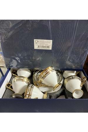 PAÇİ 102206 KAHVE FİNCANI 6LI KABARTMALI YALDIZLI (1*12)