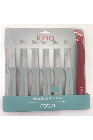 ROTA KİNO MEYVE BIÇAK 6LI+SOYACAK HEDİYELİ (1*60)