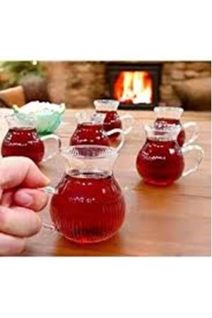 RAYAN ÇİZGİLİ KEYFİALA KULPLU ÇAY BARDAK 6LI (1*12)