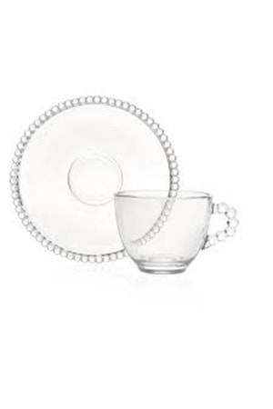 RAYAN LOVELY CAM KAHVE FİNCANI BONCUKLU (1*4)