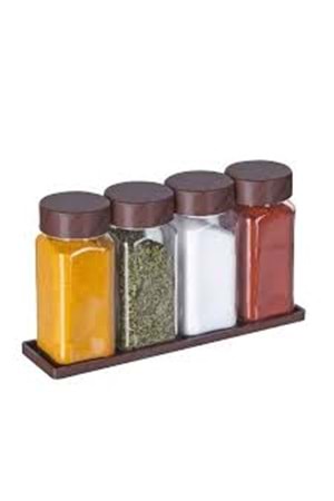 SARİNA 140CC 4LÜ KARE TUZLUK BAHARATLIK SET (1*24)
