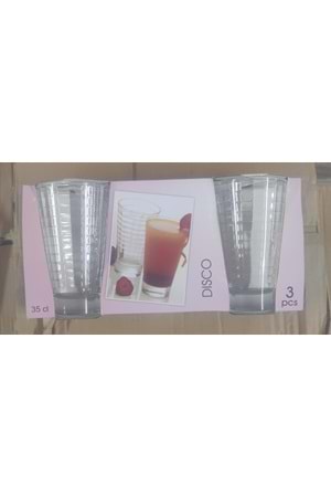 SİGMA 53304 DİSCO 3LÜ SU BARDAK (1*12)