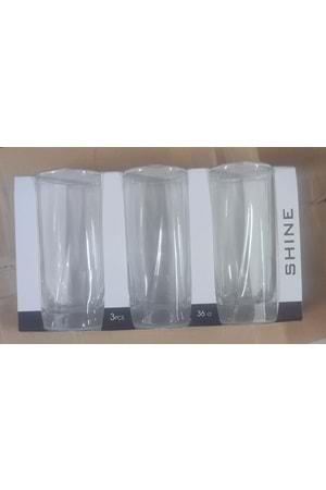 SİGMA 91706 SHİNE 3LÜ BARDAK 360CC (1*12)