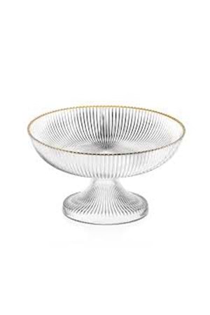 SGM13659 VALENZA 20CM ELENA CAM AYAKLI SUNUMLUK ALTIN YALDIZ (1*8)