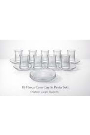 MİLANO 18PRÇ ÇAY SETİ PASTA TABAKLI (1*2)13401 SİGMA