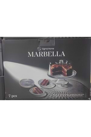 MARBELLA YALDIZLI 7PRÇ PASTA SETİ (1*6) 13873 SİGMA