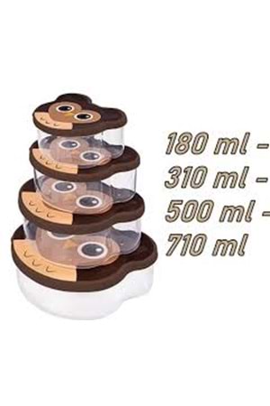 162270-814 HEREVİN 4LÜ AYICIK SAKLAMA KABI PLS (1*14)