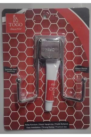 TOGO21012 YAPIŞKANLI METAL İKİLİ ASKI (1*200)