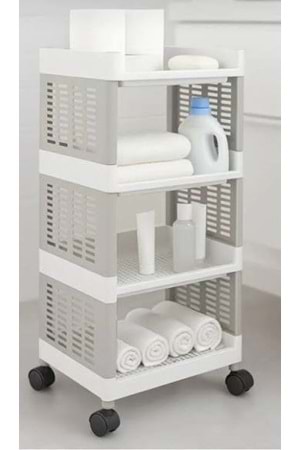Y154 MAXEL 4LÜ TEKERLİ ORGANİZER SEBZELİK PLASTİK