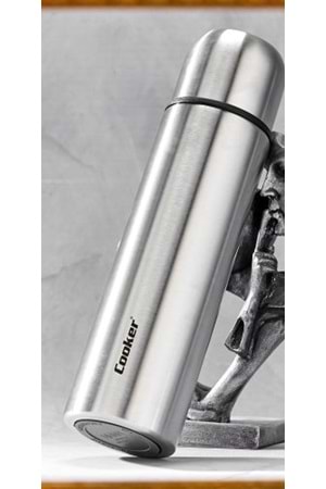 COOKER2108 KOMPLE ÇELİK 0,75LT ÇAY TERMOS (1*24)