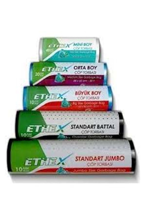 ETHEX STANDART JUMBO ÇÖP POŞETİ (1*20RULO) 210GR