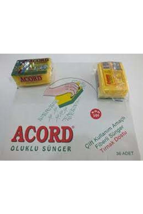 ACORD KOD501 TEKLİ KÜÇÜK OLUKLU SÜNGER (1*35) (1*36)