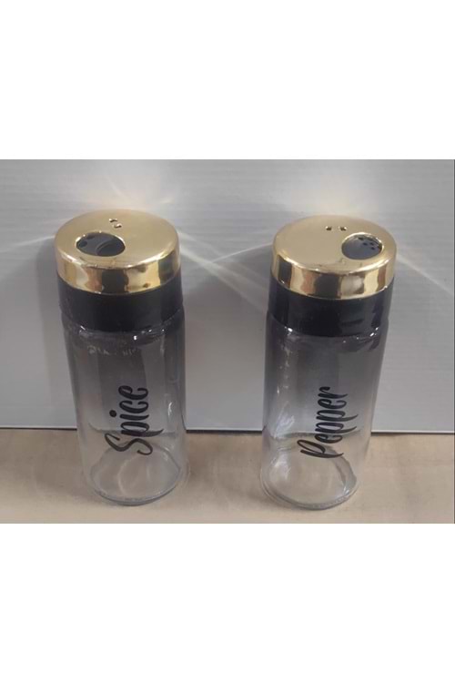 ADEN SPİCE SİYAH CAM BAHARATLIK TUZLUK 244CC (1*24)