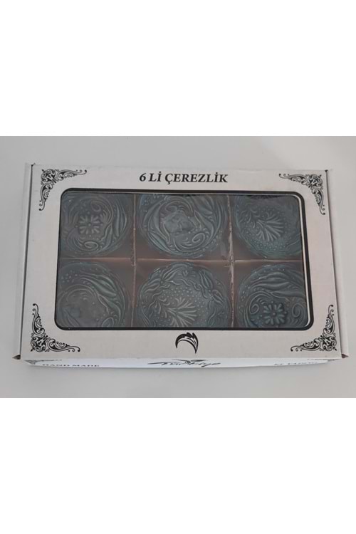 5CM RÖLYEFLİ KASE 6LI SERAMİK ÇEREZLİK (1*1)