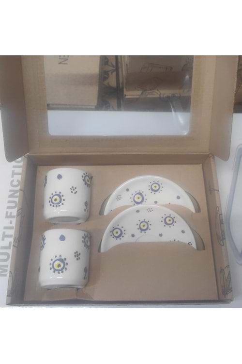 NAZAR-DANTEL DESENLİ 2Lİ KAHVE FİNCANI