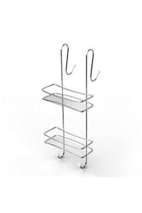 METAL KATLI ASKILI DUŞAKABİN ŞAMPUANLIK KROM KAPLAMA (1*12) EMESSA