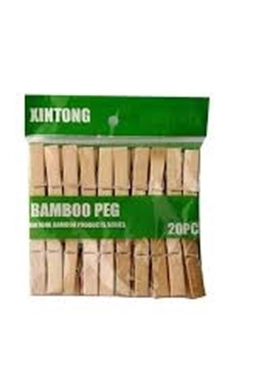 RA059 İTHAL 20Lİ AHŞAP BAMBU MANDAL (1*250)