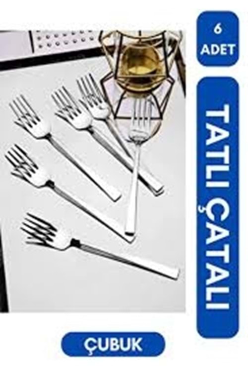 GÜL ÇELİK 6LI ÇUBUK TATLI ÇATAL 430 (1*200)